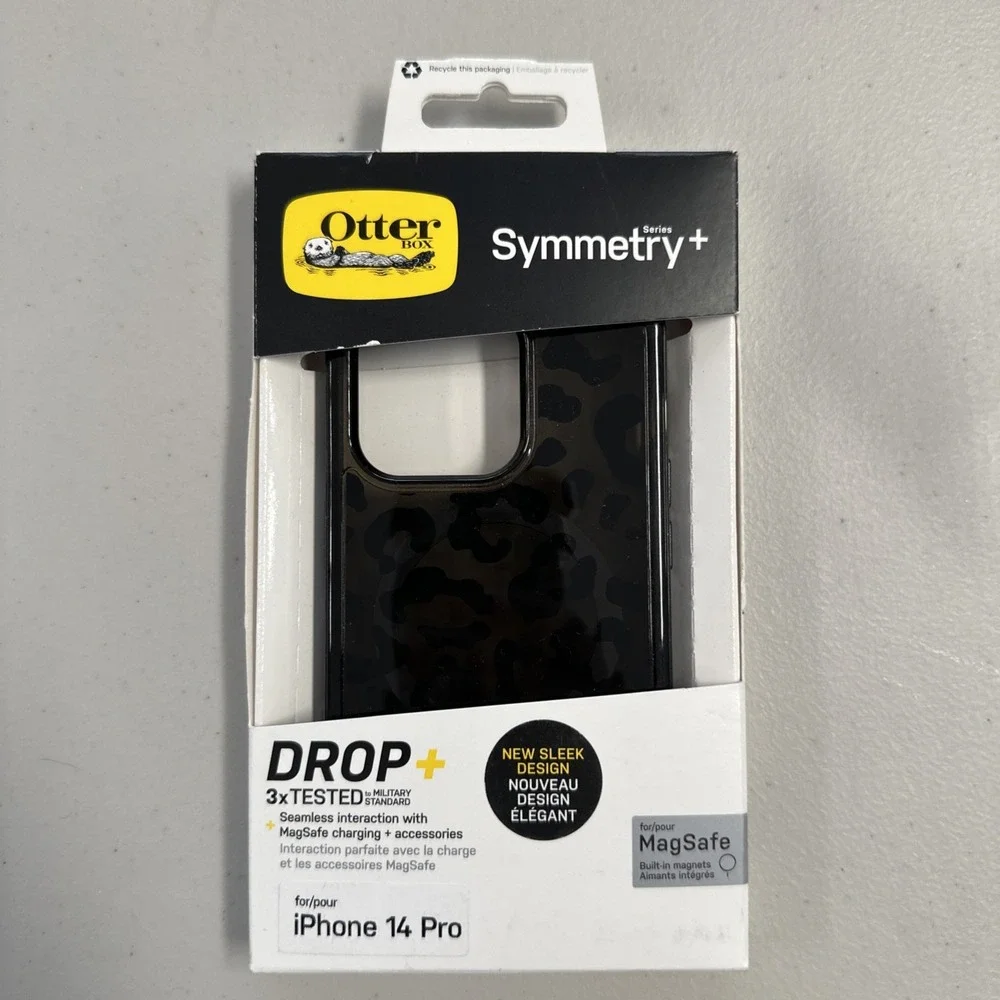 New/Sealed Genuine OtterBox Symmetry+ Apple iPhone 14 Pro Case MagSafe Cheetah